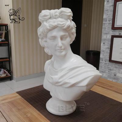 China Life size Marble Carrara Apollo Bust Statue Ancient Greek God Sculpture for sale