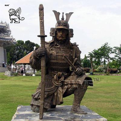 China Bronze Japanese Samurai Statue Sculpture Outdoor Large Garden Art for sale
