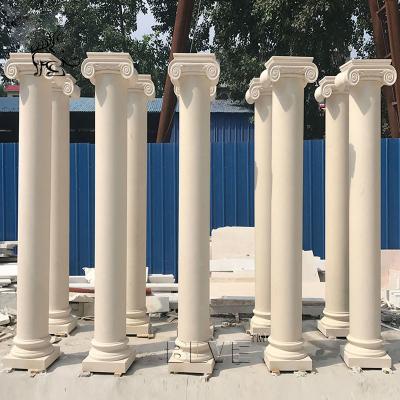 China Marble Roman Column Garden Natural Stone Outdoor House Building Decorative for sale
