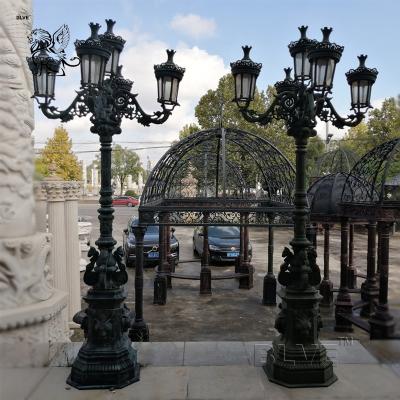 Китай На открытом воздухе фонарных столбов литого железа лампы сада античная/крытая улица декоративная продается