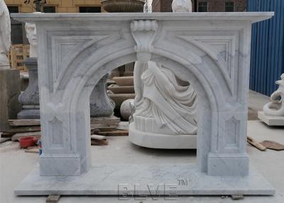 China Marble Fireplace Solid Natural Stone Fireplace Handcarved Modern Home Decorative for sale