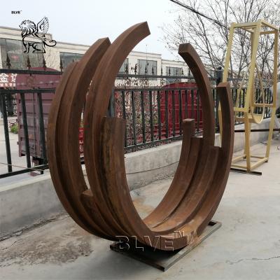 China Corten Steel Sculpture Stainless Steel Abstract Large Outdoor Art Metall Garden Decoration for sale