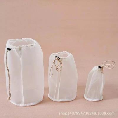 China Small Drawstring Nylon Mesh Filter Bag 200 Micron FDA Certificate for sale