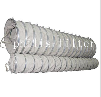China 1m PRE Dust Filter Bag , Air Bag Filter For Industry Cement Canvas for sale