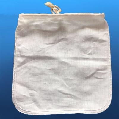 China Polyester Cotton Press Filter Cloth , Nut Milk Bag With Drawstring for sale