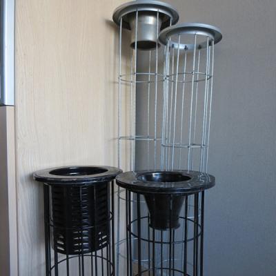 China Black Round Shape Filter Bag Cage , philis Dust Collector Filter Cage for sale