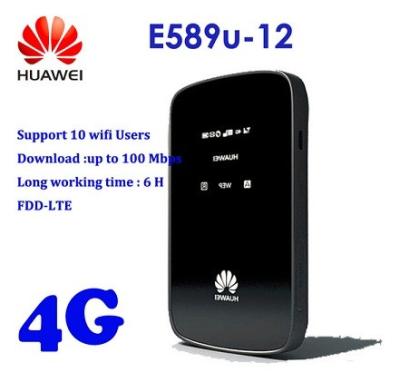China Unlocked Huawei E589u-12 4G Router 100Mbps LTE Mobile Router LTE 2600/2100/1800/900/800MHz for sale
