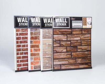 China Bedroom PVC 3D Foam Brick Wall Decoration Sheet Easy To Clean for sale