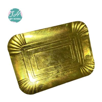 China Biodegradable Gold Square 10 Inch Paper Plates For Wedding for sale
