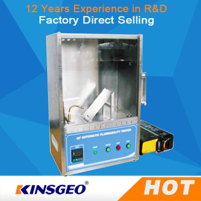 China 400mm * 300mm * 500mm Plastic Flammability Test Chamber / Apparatus , 45°Combustion Flammability Test Equipment for sale