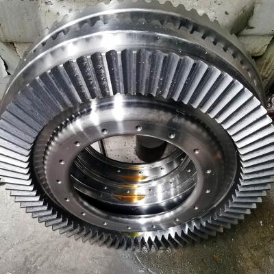 China SAE 4340 Straight Bevel Gears 12.5 Module Gear Shaping Miter Bevel Gear for sale
