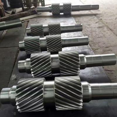 中国 40CrNiMoA鋼鉄二重螺旋形のスプライン シャフト12モジュールOEM 販売のため