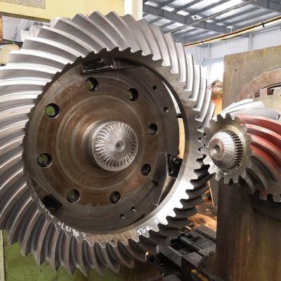 China 16 Module 20CrNi2MoA Bevel Spiral Gear Grinding Transmission Gears for sale