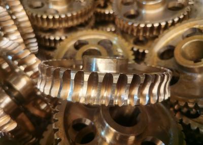 China Cast Tin Bronze Worm Shaft And Worm Gear Wheel Set Transmission Spare Parts for sale