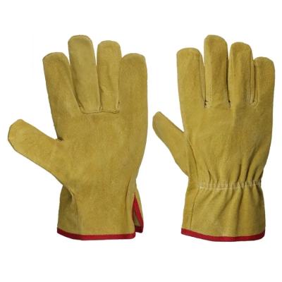 China Flexible Durable Protection Cowhide Leather Safety Work Gloves for sale