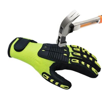 中国 Nitrile HPPE TPR Knuckle Protective Cut Resistant Mechanical guantes anti impacto Working Anti Impact Gloves 販売のため