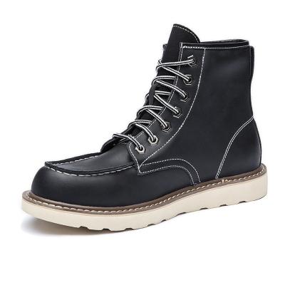 China Casual Lace Up High Top Work Men'S Shoes for sale