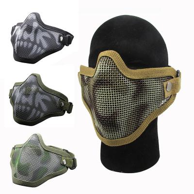 China Half Face Steel Wire Mask Field Protective Mask Real Person Outdoor Equipment for sale