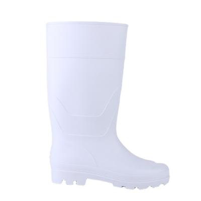 China White Anti Impact High Drum Rain Boots With Inner Plastic Toe Caps Protecting The Feet for sale