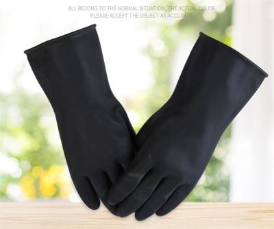China Acid And Alkali Resistant Industrial Gloves Black Rubber Gloves Thickened Chemical Stain And Corrosion Protection Glove à venda