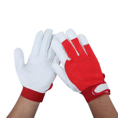 China Red Sheepskin Argon-Arc Welding Work Safety Protection Wear Resistant Pierce Resistant Garden Protective Gloves for sale