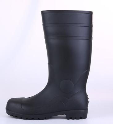 Κίνα Ειδικές μαύρες βροχοφόρες μπότες προστασίας εργασίας, ανθεκτικές στο λάδι και αντιστρέφοντες προς πώληση