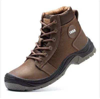 China Leather Safety Shoes, Steel Toe Work Boots, Construction Requirements Industrial Safety for sale