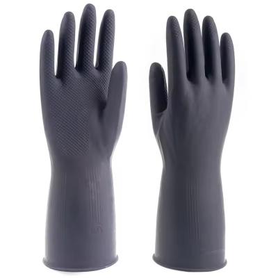 China Heavy Duty Chemical Oil Acid Water Resistant Industrial Garden Kitchen Fishing Latex Gloves à venda