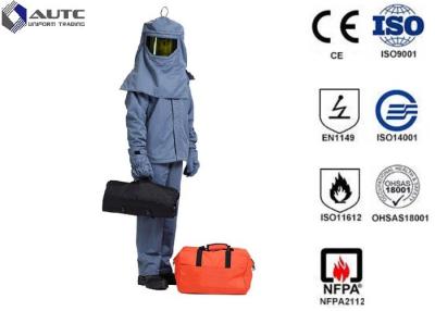 中国 L Complete Production Line 40cal Arc Flash Protective Fire Resistant Bib Jacket Pants & Hood 販売のため