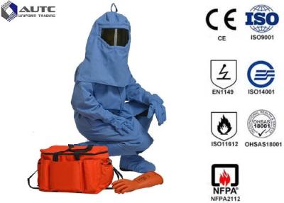 中国 胸当ての仕事ギヤ衣類、産業仕事着の濃紺色33cal/C ATPVの評価 販売のため