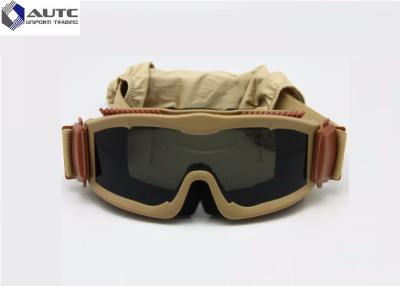 China Spherical Military Style Sunglasses , Ballistic Shooting Glasses Elastic Headband Strap for sale