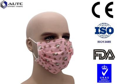 China A máscara médica descartável bonito não tecida com caras engraçadas imprimiu 3 dobras à venda