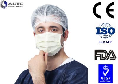 China La mascarilla médica azul de 3 capas previene el blanco azul del polvo para la enfermedad de los gérmenes de la tos en venta