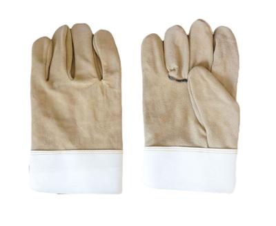 Chine Pleins gants épaissis de sécurité de soudure de peau de vache de Deux-couche résistante à l'usure et thermoisolante à vendre