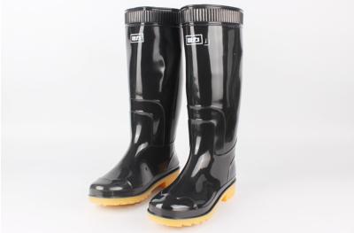 China High Top Pvc Non Slip Rubber Bottom Rain Boots Labor Protection for sale