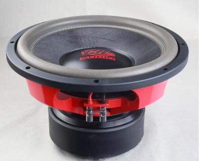 China Black And Red Loudest High End Car Subwoofers / High End Stereo Speakers With Eva Gasket for sale