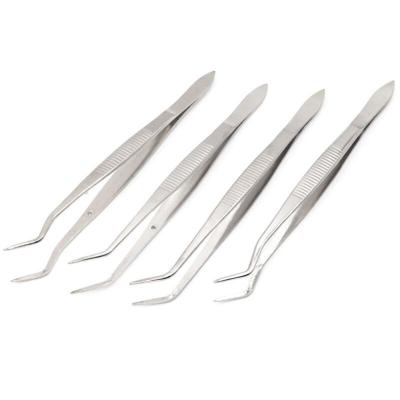 China 16cm Curved Tweezers Dental Stainless Steel High Pressure Disinfection for sale