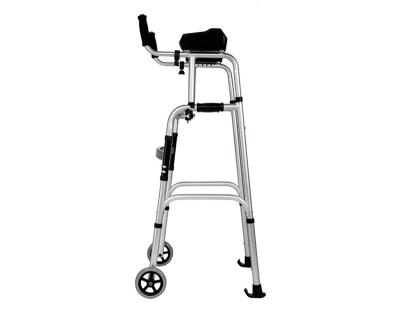 China Durable Mat Mobility Walker Rollator Aluminum Folding Light Weight Adjustable for sale