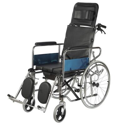 China Recline Manual Mobility Walking Aids Commode Folding Wheel Chairs Walkers for sale