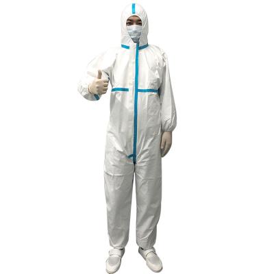 中国 反細菌の使い捨て可能なオーバーオールの防護服S-XXXL 販売のため