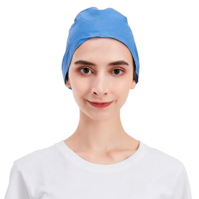China Double Elastic Surgical Scrub Caps Disposable Consumable Medical Supplies Single for sale