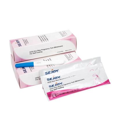 Chine Urine de milieu du courant de fournitures médicales de ménage du kit HCG d'essai de grossesse de cassette à vendre