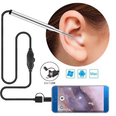 China IP68 3.9mm Three In One Ear Endoscope Camera Otoscope 67 Degree for sale