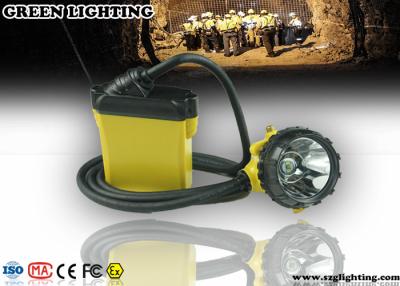 China 25000 Lux Brightness CREE Miners Helmet Light With Low Power Warning Function for sale
