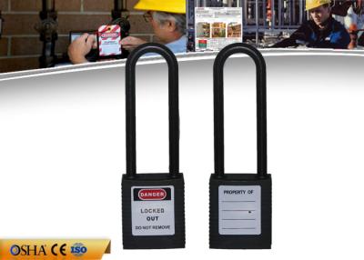 China ZC-G31L Safety Lockout Padlocks  Non-Conductive Nylon Long Shackle ABS Body for sale