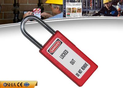 China ZC-G81 Safety Lockout Padlocks Long Body Steel Shackle Light Weight for sale