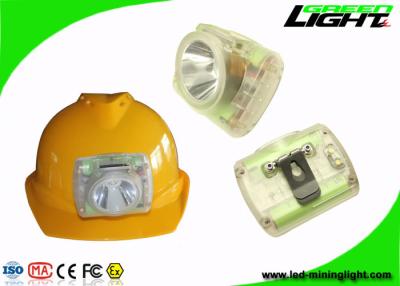 China 15000 Lux Mining Cap Lights PC ABS Material OLED Screen With Transparent Body for sale