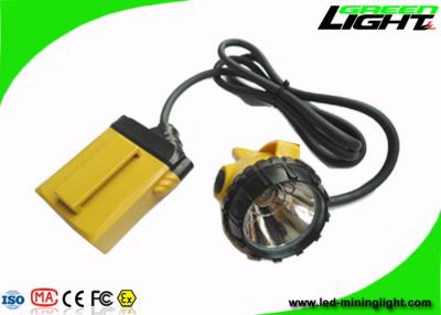 China Corded Underground Mining Cap Lights 25000lux With 10.4Ah SAMSUNG Battery for sale