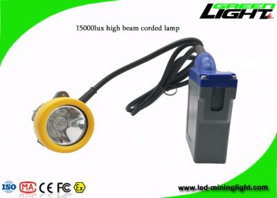 China 6.6Ah 1.67W 1000cycles led Mining Cap Lamp 15000lux for sale