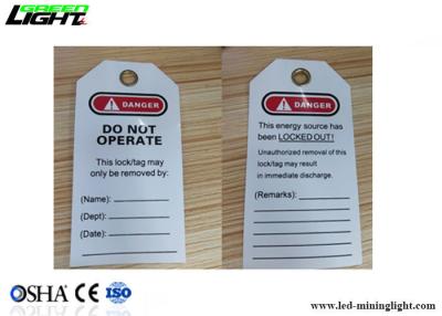 China OEM Logo PVC OSHA Safety Lockout Tags Customized Color for sale